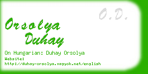 orsolya duhay business card